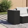 Aia Külglaud Klaasplaadiga, Must, 58 X 27,5 X 55 cm Polürotang