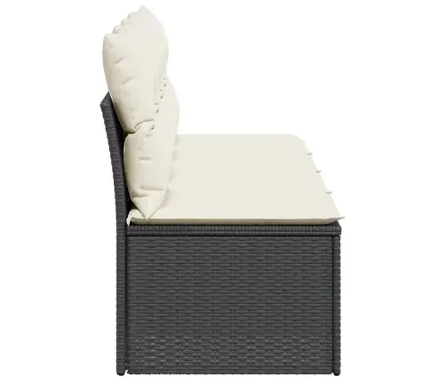 Četrvietīgs Dārza Dīvāns Ar Matračiem, Melna Pe Rotangpalma Vidaxl