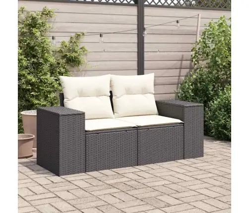 Divvietīgs Dārza Dīvāns Ar Matračiem, Melna Pe Rotangpalma Vidaxl Divvietīgs Dārza Dīvāns Ar Matračiem, Melna Pe Rotangpalma Vidaxl