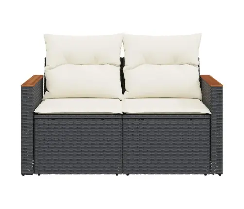 Divvietīgs Dārza Dīvāns Ar Matračiem, Melna Pe Rotangpalma Vidaxl Divvietīgs Dārza Dīvāns Ar Matračiem, Melna Pe Rotangpalma Vidaxl