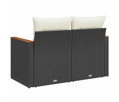 Divvietīgs Dārza Dīvāns Ar Matračiem, Melna Pe Rotangpalma Vidaxl Divvietīgs Dārza Dīvāns Ar Matračiem, Melna Pe Rotangpalma Vidaxl