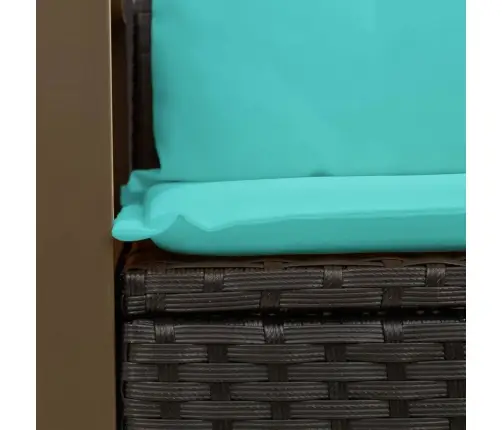 Sodo Sofa Su Pagalvėlėmis, Dvivietė, Juoda, Polirotangas