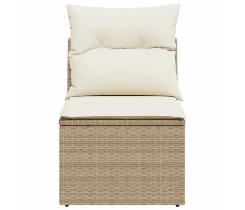 Dārza Dīvāns, Matrači, Bez Roku Balstiem, Bēša Pe Rotangpalma Vidaxl