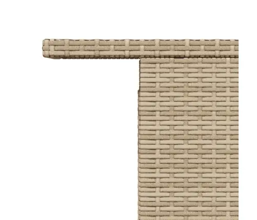 Dārza Galds, 100X55X73 Cm, Bēša Pe Rotangpalma, Akācijas Koks Vidaxl