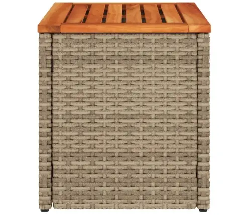 Šoniniai Sodo Staliukai, 2Vnt., Smėlio, 55X34X37cm Poliratanas