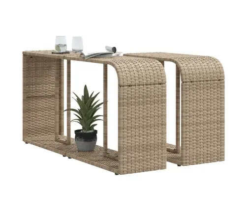 Plaukti, 2 Gab., Bēša Pe Rotangpalma Vidaxl