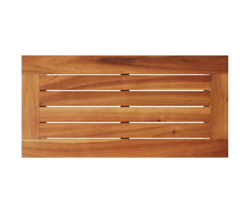 Stalas Su Mediniu Stalviršiu, Smėlio, 58X27,5X55cm Poliratanas
