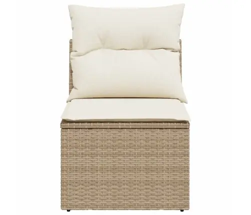 Sodo Kėdė Su Pagalvėlėmis, Smėlio, Poliratanas, Be Porankių Sodo Kėdė Su Pagalvėlėmis, Smėlio, Poliratanas, Be Porankių