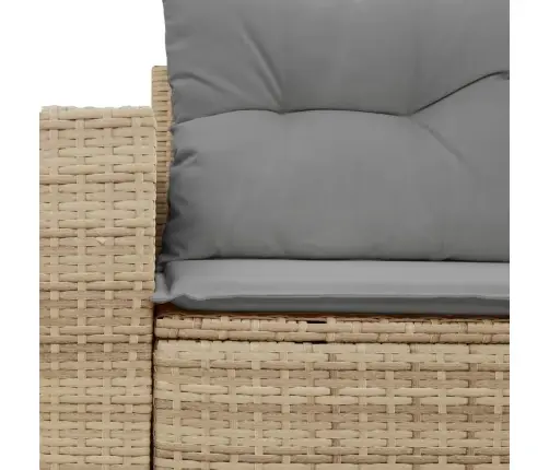 Dvivietė Sodo Sofa Su Pagalvėlėmis, Smėlio Spalvos, Poliratanas Dvivietė Sodo Sofa Su Pagalvėlėmis, Smėlio Spalvos, Poliratanas