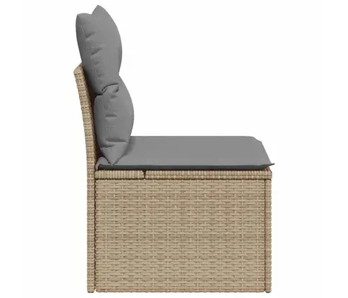 Sodo Kėdė Su Pagalvėlėmis, Smėlio, Poliratanas, Be Porankių