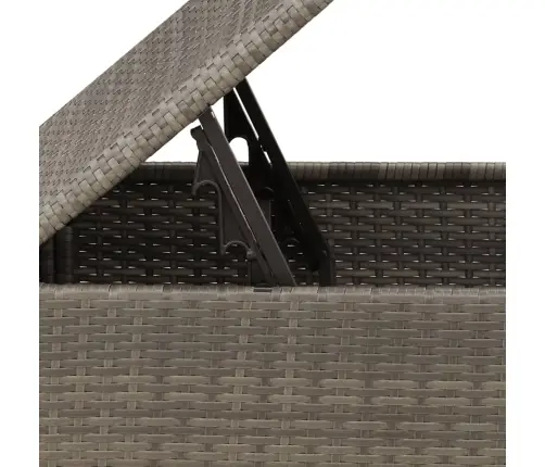 Sodo Taburetė Su Pagalvėle, Pilka, 55X55X37cm Poliratanas