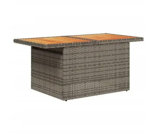 Dārza Galds, 100X55X73 Cm, Pelēka Pe Rotangpalma, Akācija Koks Vidaxl Dārza Galds, 100X55X73 Cm, Pelēka Pe Rotangpalma, Akācija Koks Vidaxl