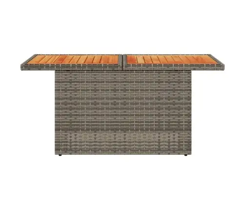 Dārza Galds, 100X55X73 Cm, Pelēka Pe Rotangpalma, Akācija Koks Vidaxl Dārza Galds, 100X55X73 Cm, Pelēka Pe Rotangpalma, Akācija Koks Vidaxl