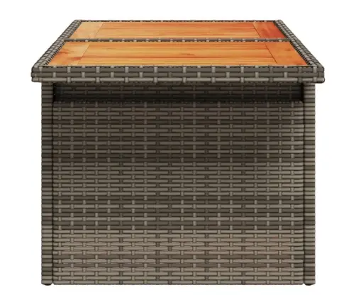 Dārza Galds, 100X55X73 Cm, Pelēka Pe Rotangpalma, Akācija Koks Vidaxl Dārza Galds, 100X55X73 Cm, Pelēka Pe Rotangpalma, Akācija Koks Vidaxl