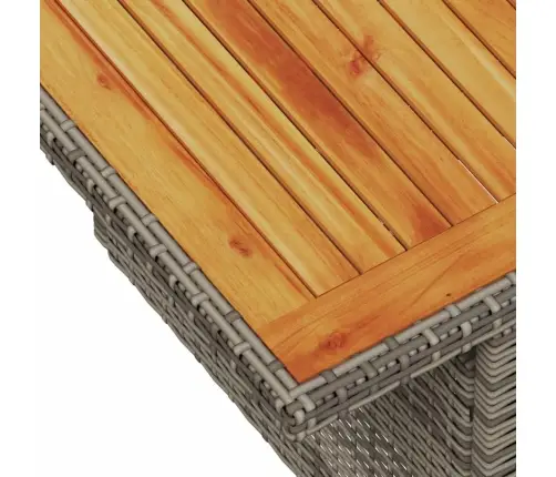 Dārza Galds, 100X55X73 Cm, Pelēka Pe Rotangpalma, Akācija Koks Vidaxl Dārza Galds, 100X55X73 Cm, Pelēka Pe Rotangpalma, Akācija Koks Vidaxl