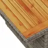 Dārza Galds, 100X55X73 Cm, Pelēka Pe Rotangpalma, Akācija Koks Vidaxl Dārza Galds, 100X55X73 Cm, Pelēka Pe Rotangpalma, Akācija Koks Vidaxl