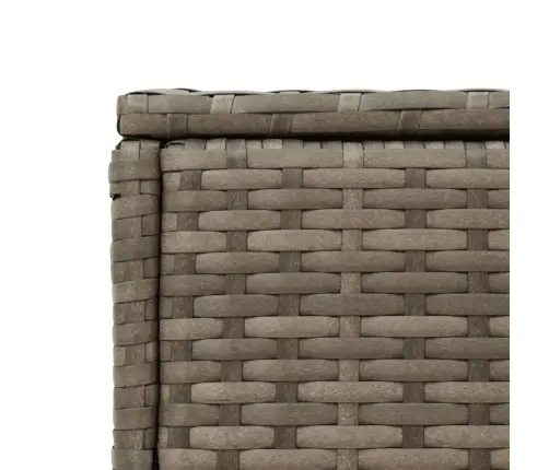 Dārza Galds, Stikla Virsma, 58X27,5X55Cm, Pelēka Pe Rotangpalma Vidaxl Dārza Galds, Stikla Virsma, 58X27,5X55Cm, Pelēka Pe Rotangpalma Vidaxl