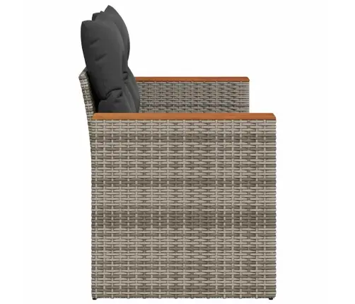 Dvivietė Sodo Sofa Su Pagalvėlėmis, Pilkos Spalvos, Poliratanas