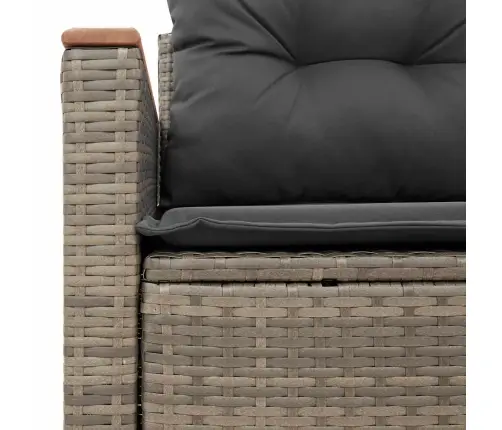 Dvivietė Sodo Sofa Su Pagalvėlėmis, Pilkos Spalvos, Poliratanas