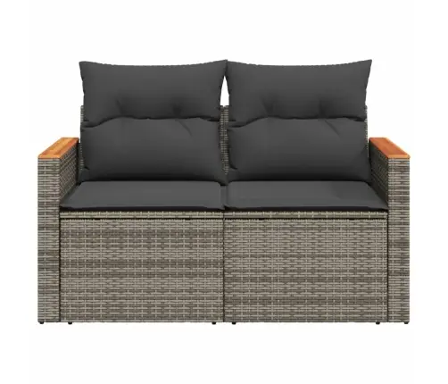 Dvivietė Sodo Sofa Su Pagalvėlėmis, Pilkos Spalvos, Poliratanas