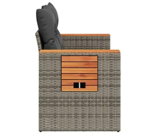 Dvivietė Sodo Sofa Su Pagalvėlėmis, Pilkos Spalvos, Poliratanas