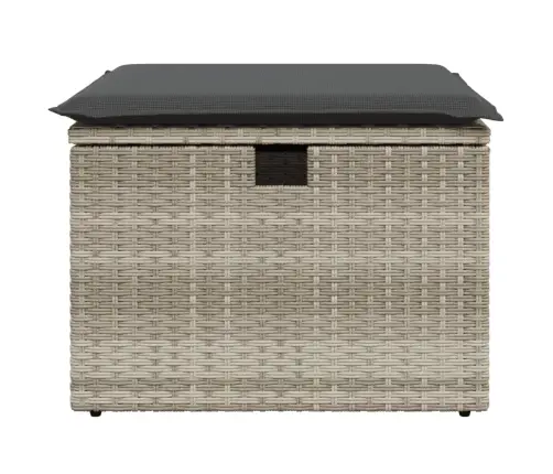 Dārza Soliņš Ar Matraci, Gaiši Pelēka Pe Pinums, 55X55X37 Cm Vidaxl