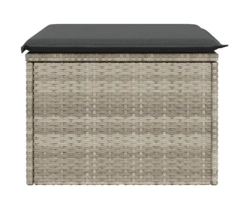 Dārza Soliņš Ar Matraci, Gaiši Pelēka Pe Pinums, 55X55X37 Cm Vidaxl