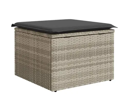 Dārza Soliņš Ar Matraci, Gaiši Pelēka Pe Pinums, 55X55X37 Cm Vidaxl