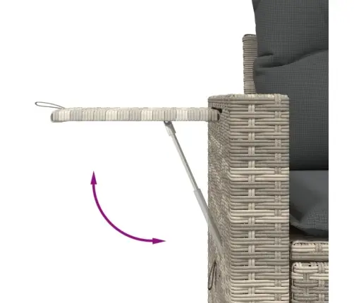 Dvivietė Sodo Sofa Su Pagalvėlėmis, Šviesiai Pilka, Poliratanas