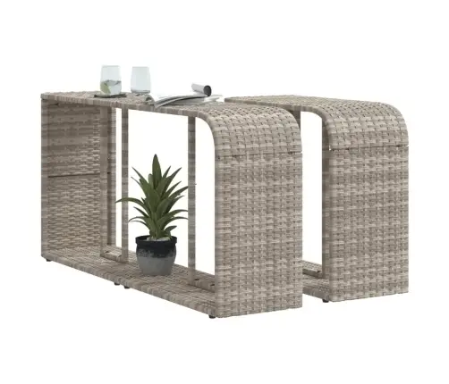 Plaukti, 2 Gab., Gaiši Pelēka Pe Rotangpalma Vidaxl