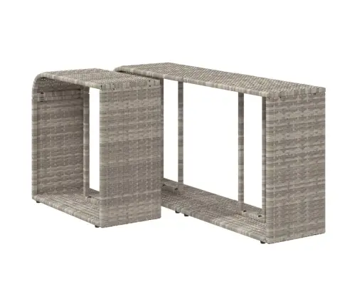 Plaukti, 2 Gab., Gaiši Pelēka Pe Rotangpalma Vidaxl