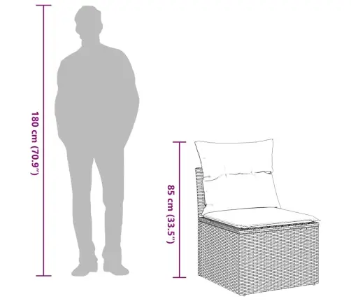 Dārza Krēsls, Matrači, Bez Roku Balstiem, Pelēka Pe Rotangpalma Vidaxl