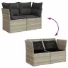 Dvivietė Sodo Sofa Su Pagalvėlėmis, Šviesiai Pilka, Poliratanas Dvivietė Sodo Sofa Su Pagalvėlėmis, Šviesiai Pilka, Poliratanas
