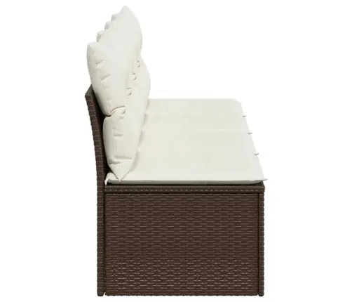 Četrvietīgs Dārza Dīvāns Ar Matračiem, Brūna Pe Rotangpalma Vidaxl