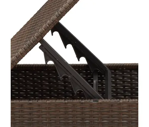 Sodo Taburetė Su Pagalvėle, Ruda, 55X55X37cm Poliratanas