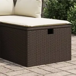 Sodo Taburetė Su Pagalvėle, Ruda, 55X55X37cm Poliratanas