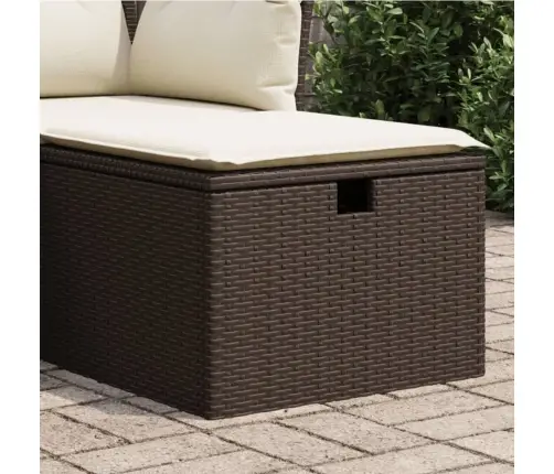 Sodo Taburetė Su Pagalvėle, Ruda, 55X55X37cm Poliratanas