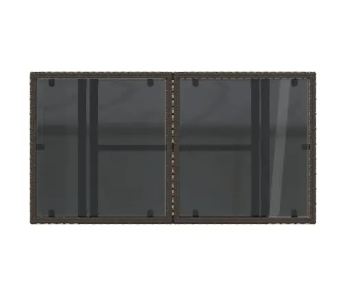 Aialaud Klaasplaadiga, Pruun, 100 X 55 X 73 cm Polürotang