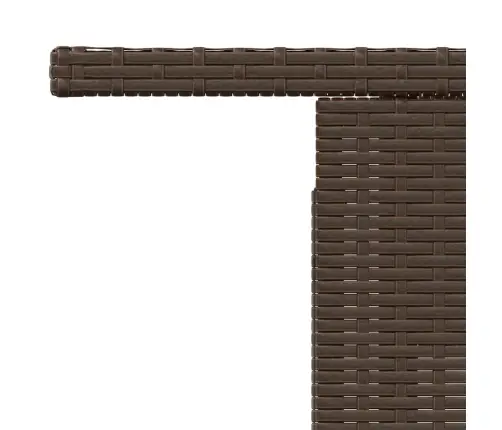 Aialaud Klaasplaadiga, Pruun, 100 X 55 X 73 cm Polürotang