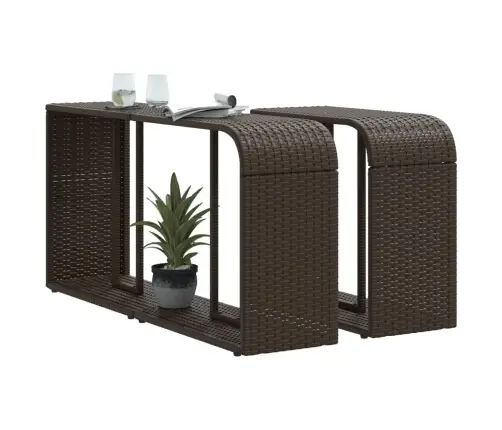 Plaukti, 2 Gab., Brūna Pe Rotangpalma Vidaxl