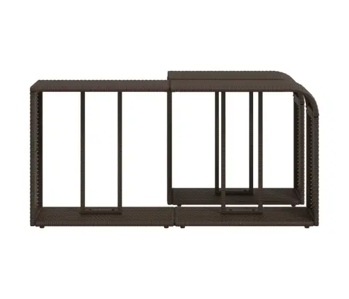 Plaukti, 2 Gab., Brūna Pe Rotangpalma Vidaxl