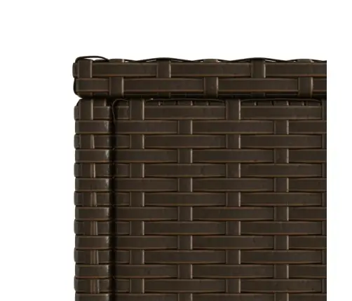 Dārza Galds, Stikla Virsma, 58X27,5X55 Cm, Brūns Pe Rotangpalma Vidaxl