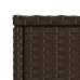 Dārza Galds, Stikla Virsma, 58X27,5X55 Cm, Brūns Pe Rotangpalma Vidaxl