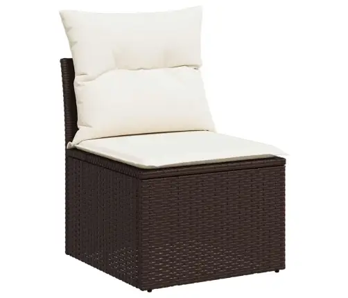 Dārza Krēsls, Matrači, Bez Roku Balstiem, Brūna Pe Rotangpalma Vidaxl