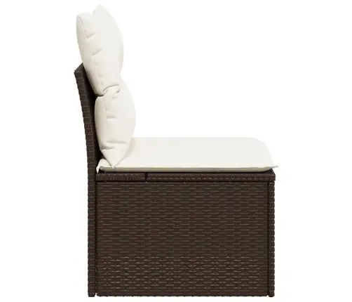 Dārza Krēsls, Matrači, Bez Roku Balstiem, Brūna Pe Rotangpalma Vidaxl