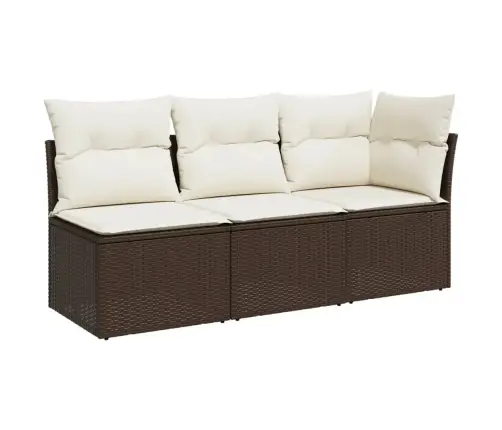 Trīsvietīgs Dārza Dīvāns Ar Matračiem, Brūna Pe Rotangpalma Vidaxl Trīsvietīgs Dārza Dīvāns Ar Matračiem, Brūna Pe Rotangpalma Vidaxl