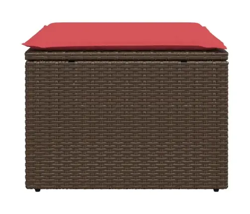 Dārza Krēsls Ar Spilvenu, Brūns, 55X55X37 Cm, Polietilēna Rotangpalma Vidaxl