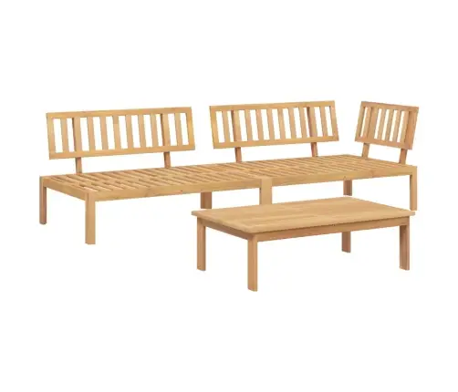 Trīsdaļīgs Dārza Palešu Dīvāns, Akācijas Masīvkoks Vidaxl