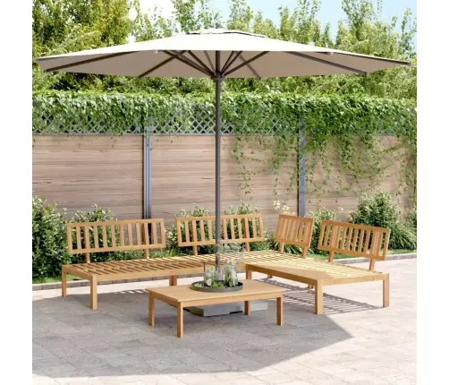 Sodo Sofos Komplektas Iš Palečių, 4 Dalių, Akacijos Masyvas