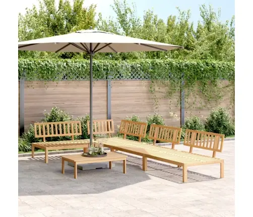 Sodo Sofos Komplektas Iš Palečių, 5 Dalių, Akacijos Masyvas